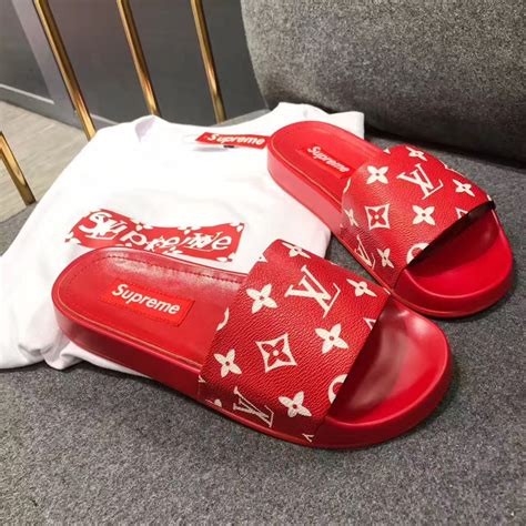 lv supreme slides|supreme shoes louis vuitton.